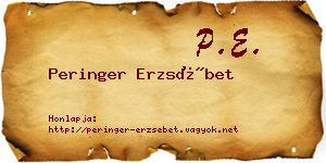 Peringer Erzsébet névjegykártya